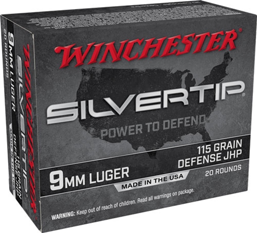 Picture of Winchester Ammo Silvertip 9mmLuger 115gr Silvertip Jacket Hollow Point 20 Per Box/10 Case W9MMST