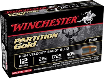Picture of WINCHESTER PARTITION GOLD SABOT SLUG 12GA 2 3/4IN 385GR (20 BOX CASE) SSP12
