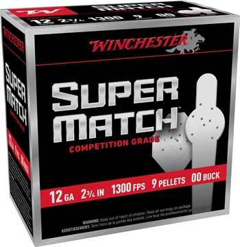 Picture of WINCHESTER AMMUNITION 12 GA 2-3/4 HS #9 SUPER MATCH 00 BUCK 25 SMB1200 SMB1200