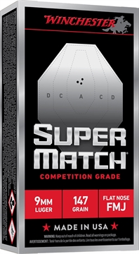 Picture of WINCHESTER AMMUNITION 9 MM LUGER FN SUPER MATCH 147 GR 50 SM9FN147 SM9FN147
