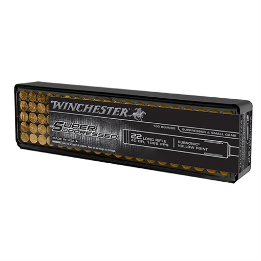 Picture of Winchester Ammo Super Suppressed 22LR 40gr Lead Hollow Point 100 Per Box/20 Case SUP22LRHP