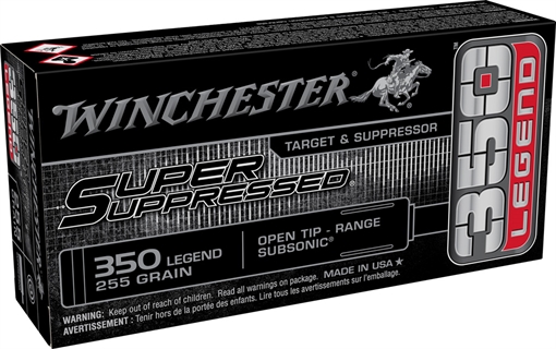 Picture of Winchester Ammo Super Suppressed 350Legend 255gr Open Tip Range 20 Per Box/10 Case SUP350