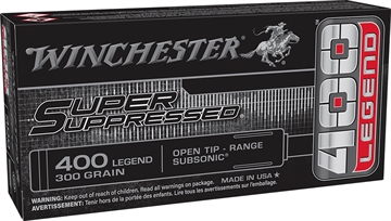 Picture of Winchester Ammo Super Suppressed 400Legend 300gr Open Tip 20 Per Box/10 Case SUP400