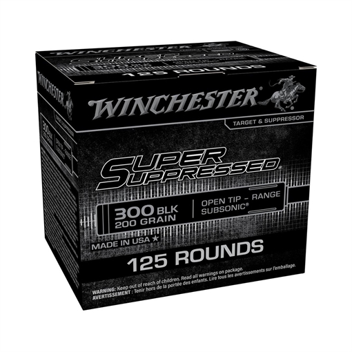 Picture of Winchester Super Suppressed Subsonic Ammunition .300 Blk 200gr OTM 1060 fps 125/ct SUP300BLK2