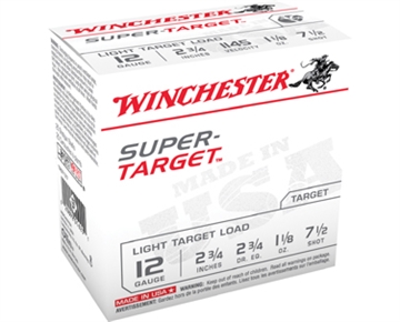 Picture of Winchester Ammo Super-Target Light Target 12Gauge 2.75" 1 1/8oz 7.5Shot 25 Per Box/10 Case TRGT127