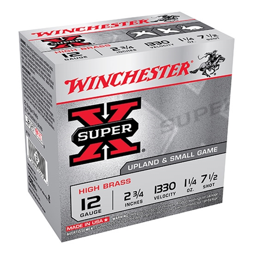 Picture of Winchester Ammo Super X Game Load High Brass 12Gauge 2.75" 1 1/4oz 7.5Shot 25 Per Box/10 Case X127
