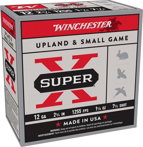 Picture of WINCHESTER SUPER-X 12GA 2.75" 1-1/8OZ #7.5 1255FPS 250R CASE XU12H7