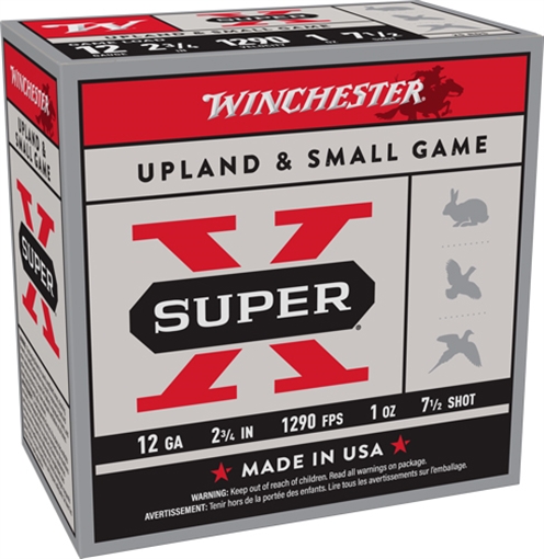 Picture of WINCHESTER SUPER-X 12GA 2.75" 1OZ #7.5 1290FPS 250RD CASE XU127
