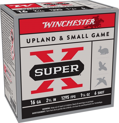Picture of Winchester Ammo Super X Heavy Game Load 16Gauge 2.75" 1 1/8oz 6Shot 25 Per Box/10 Case X16H6