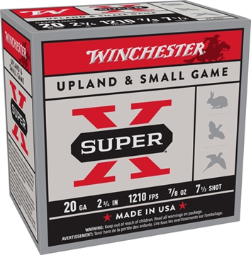 Picture of WINCHESTER SUPER-X 20GA 2.75" 7/8OZ 7.5 1210FPS 250RD CASE XU207