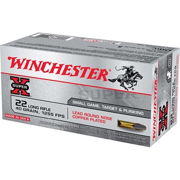 Picture of Winchester Ammunition Super-X, Power-Point, 22 LR, 40 Grain, Power PointHollow Point, 222 Round Box X22LRPPB
