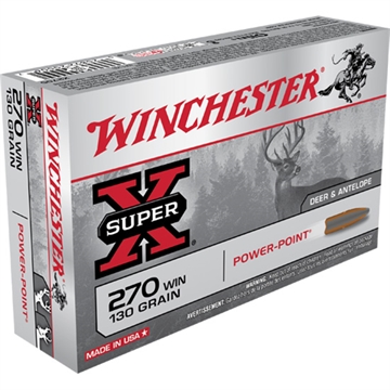 Picture of Winchester Super-X Power Point Rifle Ammunition .270 Win 130 gr JSP 3060 fps 20/ct X2705