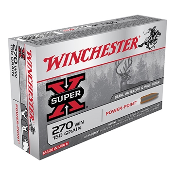 Picture of Winchester Ammunition Super-X, 270Win, 150 Grain, Power Point, 20 Round Box X2704 020892200050