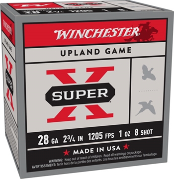Picture of Winchester Ammo Super X Heavy Game Load High Brass 28Gauge 2.75" 1oz 8Shot 25 Per Box/10 Case X28H8