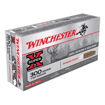 Picture of Winchester Super-X Power Point Rifle Ammunition .300 Savage 150 gr. PSP 2630 fps 20/ct X3001
