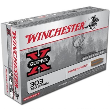 Picture of Winchester Super-X Power Point Rifle Ammunition .303 British 180 gr. PSP 2460 fps 20/ct X303B1