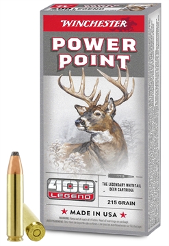 Picture of Winchester Ammunition POWER-POINT, 400 Legend, 215 Grain, Power Point Bullet, 20 Round Box X4001