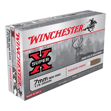 Picture of Winchester Super-X Power Point Rifle Ammunition 7mm Rem Mag 175 gr. PSP 2860 fps 20/ct X7MMR2