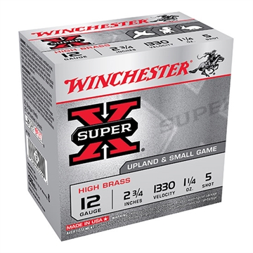 Picture of Winchester Ammo Super X Game Load High Brass 12Gauge 2.75" 1 1/4oz 5Shot 25 Per Box/10 Case X125