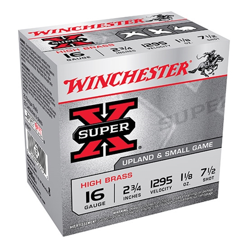 Picture of Winchester Winchester Super-X High Brass Heavy Game Load 16 ga. 2.75 in. 1 1/8 oz. 7.5 Shot 25 rd. X16H7