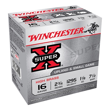 Picture of Winchester Winchester Super-X High Brass Heavy Game Load 16 ga. 2.75 in. 1 1/8 oz. 7.5 Shot 25 rd. X16H7