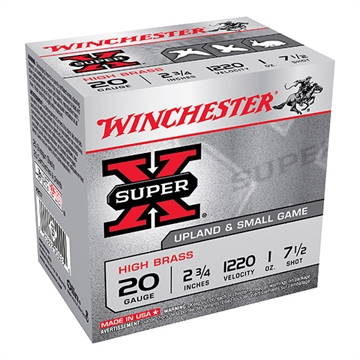 Picture of Winchester Ammo Super X Heavy Game Load High Brass 20Gauge 2.75" 1oz 7.5Shot 25 Per Box/10 Case X207