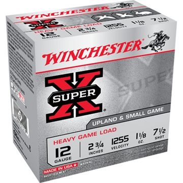 Picture of Winchester Ammo Super X Heavy Game Load 12Gauge 2.75" 1 1/8oz 7.5Shot 25 Per Box/10 Case XU12H7