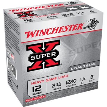 Picture of Winchester Ammo Super X Heavy Game Load 12Gauge 2.75" 1 1/4oz 8Shot 25 Per Box/10 Case XU12SP8