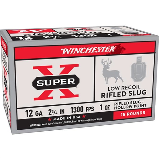 Picture of Winchester Winchester Super X Low Recoil Rifled Slugs 12 ga. 2 3/4 in. 1 oz. 15 rd. X12RS15VPR X12RS15XVP