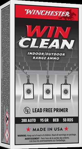 Picture of Winchester Ammo Super X 380ACP 95gr Winclean Brass Enclosed Base 50 Per Box/10 Case WC3801