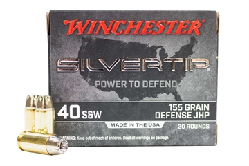 Picture of WINCHESTER SUPER X PISTOL AMO 40 S&W 155GR SILVERTIP HP 20RD (10 BOX CASE) W40SWST