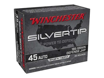 Picture of WINCHESTER SUPER X PISTOL AMO 45 AUTO 185GR SILVERTIP HP 20RD (10 BOX CASE) W45AST