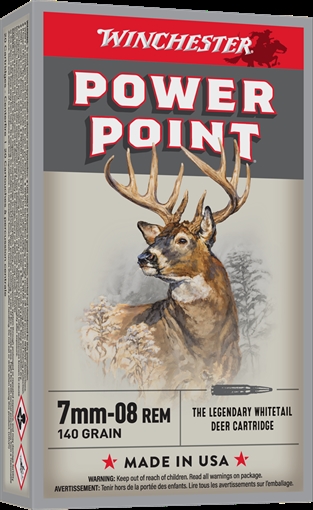 Picture of Winchester Ammunition Super-X, 7MM-08 Remington, 140 Grain, Power Point, 20 Round Box X708