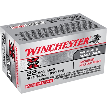Picture of Winchester Winchester Super-X Rimfire Ammo 22 Mag 40 gr. Jacketed Hollow Point 50 rd. X22MH