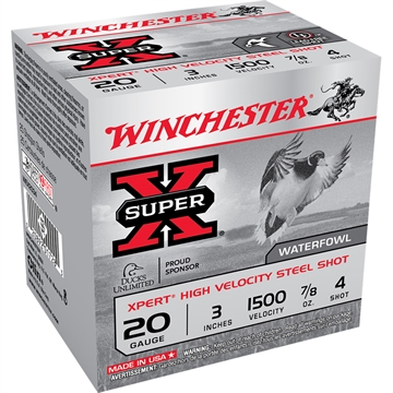 Picture of Winchester Ammo Super X Xpert High Velocity 20Gauge 3" 7/8oz 4Shot 25 Per Box/10 Case WEX2034