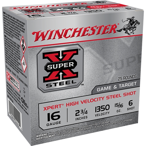 Picture of Winchester Ammo Super X Xpert High Velocity 16Gauge 2.75" 15/16oz 6Shot 25 Per Box/10 Case WE16GT6A