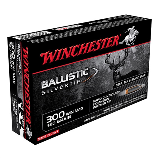 Picture of Winchester Ammo Ballistic Silvertip 300WinMag 180gr Rapid Controlled Expansion Polymer Tip 20 Per Box/10 Case SBST300