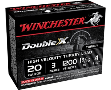 Picture of Winchester Ammo Double X High Velocity Turkey 20Gauge 3" 1 5/16oz 4Shot 10 Per Box/10 Case STH2034