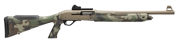 Picture of Winchester Repeating Arms SX4 Extreme Defender, Semi-automatic Shotgun, 12 Gauge, 3" Chamber, 18.5" Barrel, Cerakote Finish, Flat Dark Earth, Woodland Camo Furniture, Pistol Grip Stock, 4 Rounds 511321395