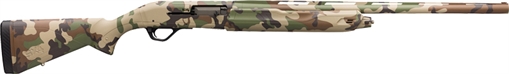 Picture of Winchester Repeating Arms SX4 Waterfowl Hunter, Semi-automatic Shotgun, 12 Gauge 3.5" Chamber, 26" Barrel, Woodland Camo Finish, Synthetic Stock, TruGlo Fiber Optic Front Sight, Includes 3 Choke Tubes - F, M, IC, 4 Rounds 511289291