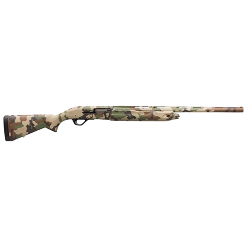 Picture of Winchester Repeating Arms SX4 Waterfowl Hunter, Semi-automatic Shotgun, 12 Gauge 3.5" Chamber, 28" Barrel, Woodland Camo Finish, Synthetic Stock, TruGlo Fiber Optic Front Sight, Includes 3 Choke Tubes - F, M, IC, 4 Rounds 511289292