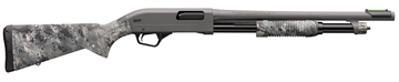 Picture of Winchester Repeating Arms SXP Hybrid Defender 20 Gauge 3" Chamber 5+1 (2.75") 18", Gray Barrel/Rec, TrueTimber Midnight Synthetic Furniture, Fiber Optic Front 512450695
