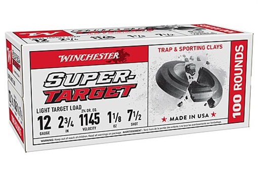 Picture of WINCHESTER TARGET 12GA 2.75" 1-1/8OZ #7.5 1145FPS 200RD CAS TRGT127VP
