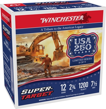 Picture of WINCHESTER TARGET 12GA 2.75" 1-1/8OZ #7.5 1200FPS 250R CASE TRGT12M7AV