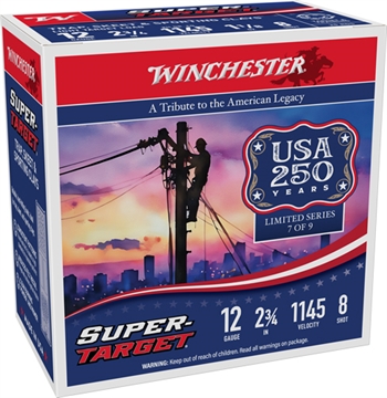 Picture of WINCHESTER TARGET 12GA 2.75" 1-1/8OZ #8 1145FPS 250RD CASE TRGT128AV
