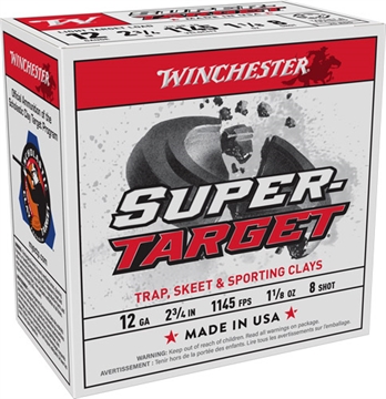 Picture of WINCHESTER TARGET 12GA 2.75" 1-1/8OZ #8 1145FPS 250RD CASE TRGT128