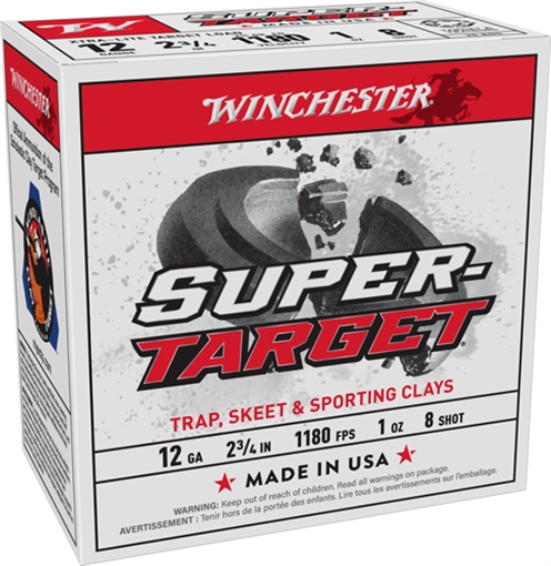 Picture of WINCHESTER TARGET 12GA 2.75" 1OZ #8 1180FPS 250RD CASE LOT TRGTL128