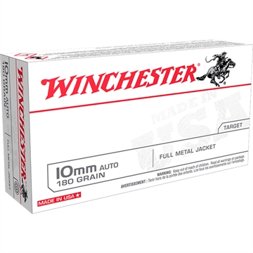 Picture of Winchester Ammo USA 10mmAuto 180gr Full Metal Jacket Flat Nose 50 Per Box/10 Case USA10MM