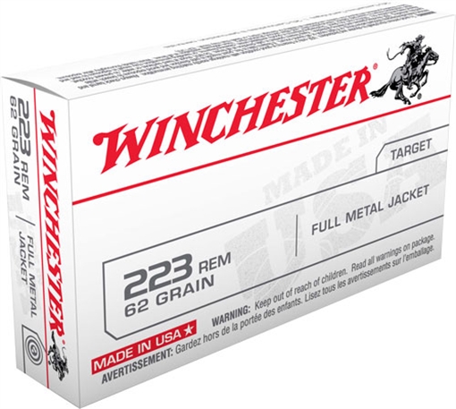 Picture of WINCHESTER USA 223 REM 62GR FMJ 20RD 50BX/CS W223FMJ62