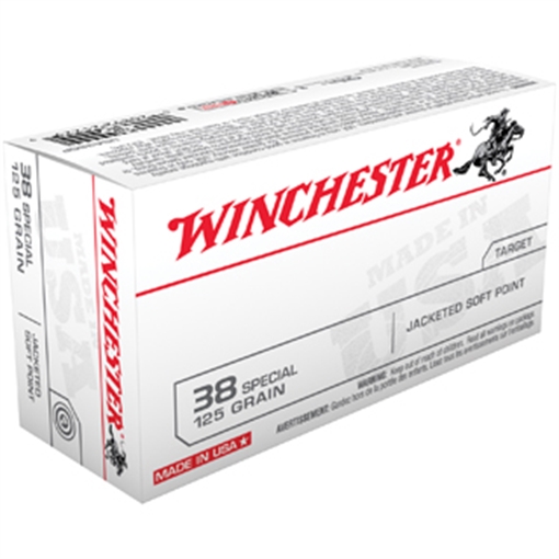 Picture of Winchester Ammo USA 38Special 125gr Jacketed Soft Point 50 Per Box/10 Case USA38SP